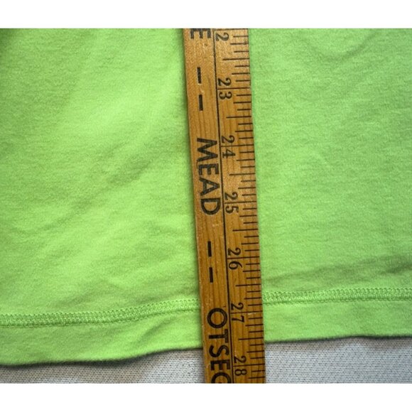 Quacker Factory Womens Beaded V-Neck Tee Top 2X Green Short Sleeve Cotton - Picture 7 of 11